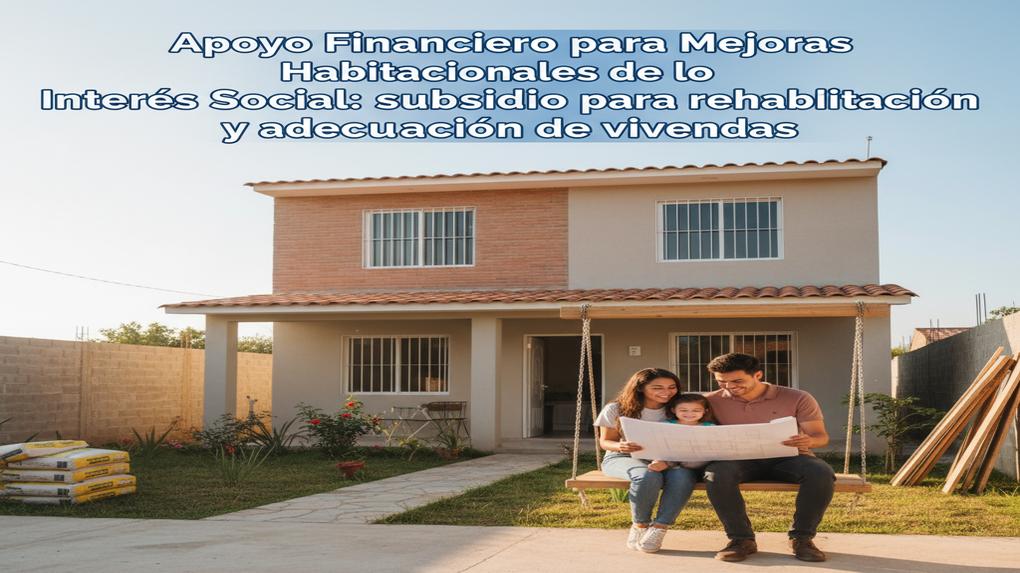 Apoyo Financiero para Mejoras Habitacionales de Interés Social: subsidio para rehabilitación y adecuación de viviendas