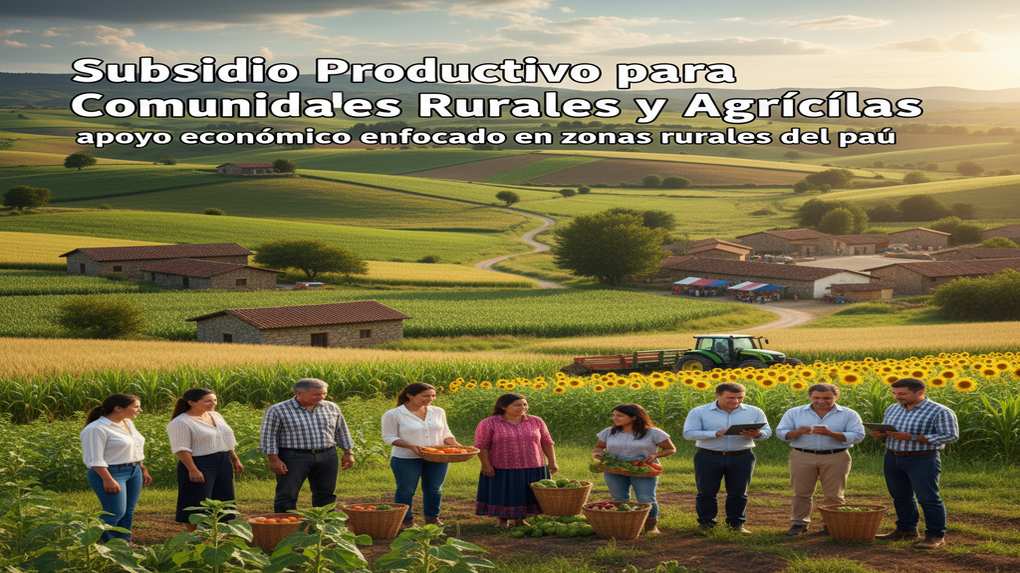 Subsidio Productivo para Comunidades Rurales y Agrícolas: apoyo económico enfocado en zonas rurales del país